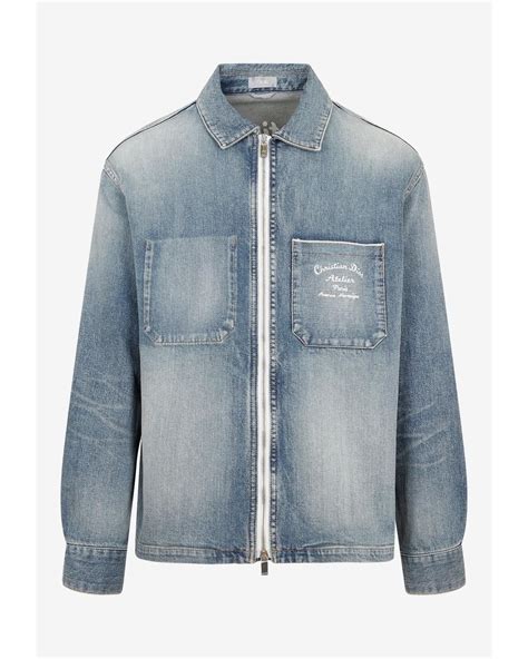 dior logo denim jacket|Dior denim jacket sale.